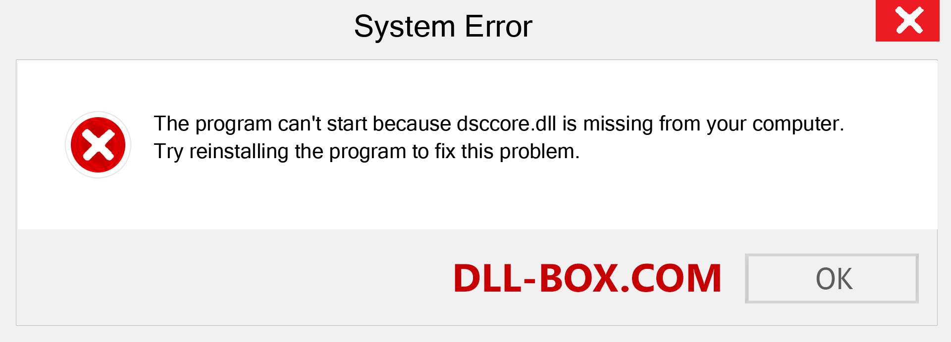  dsccore.dll file is missing?. Download for Windows 7, 8, 10 - Fix  dsccore dll Missing Error on Windows, photos, images
